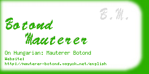 botond mauterer business card